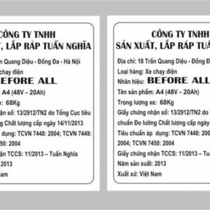 Tem phụ sản phẩm